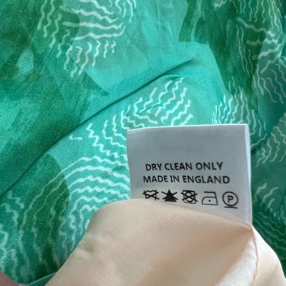 Michael Van Der Ham 100% Silk Green Skirt - Picture 5 of 5